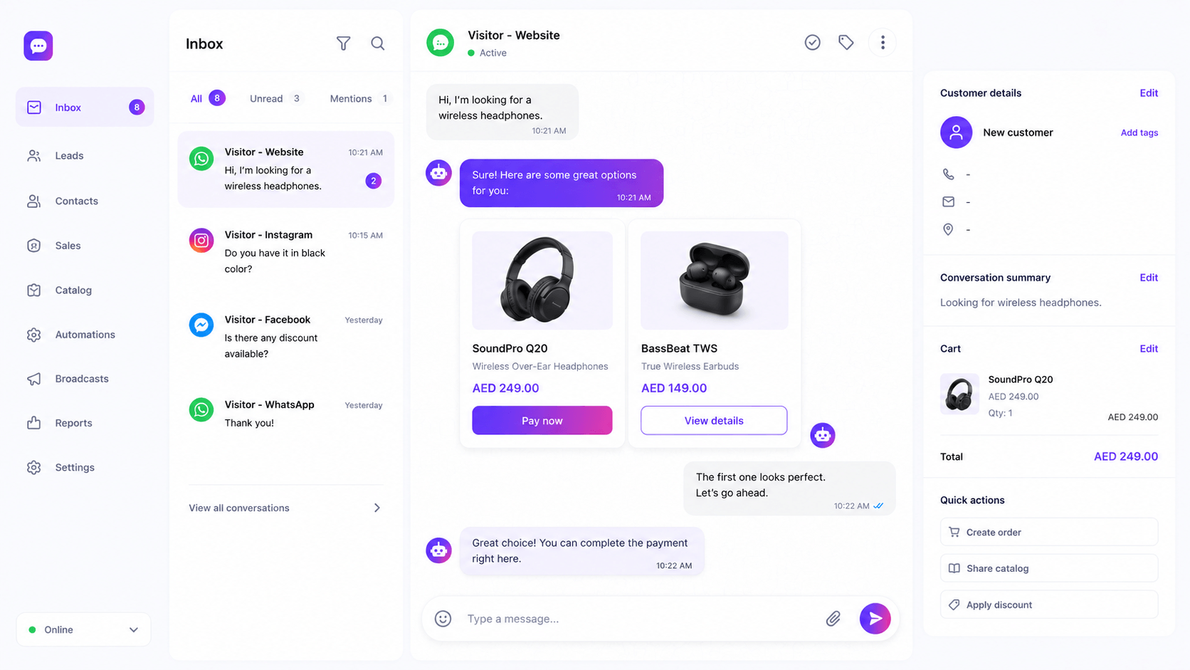 Sales AI Agent preview