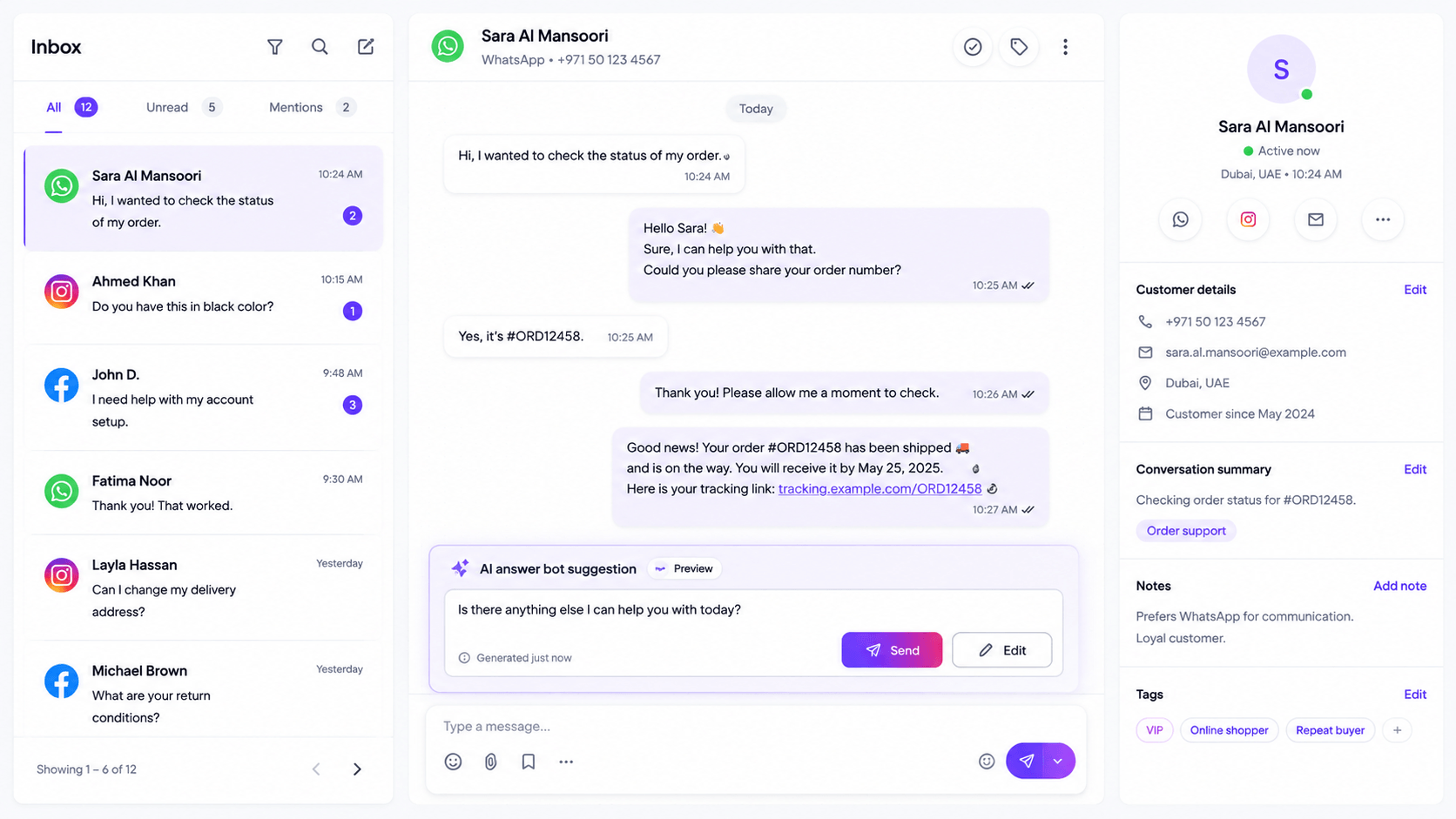 Resolve faster with the AI answer bot preview